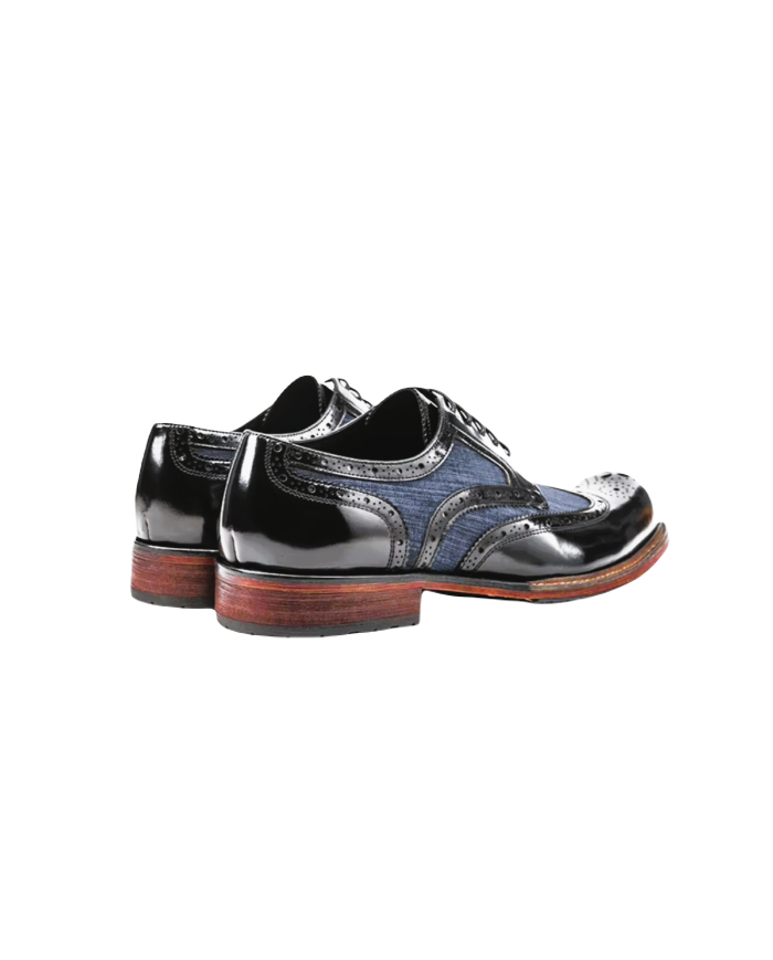 Danim Oxford Classic Men Shoes (Black-Denim)