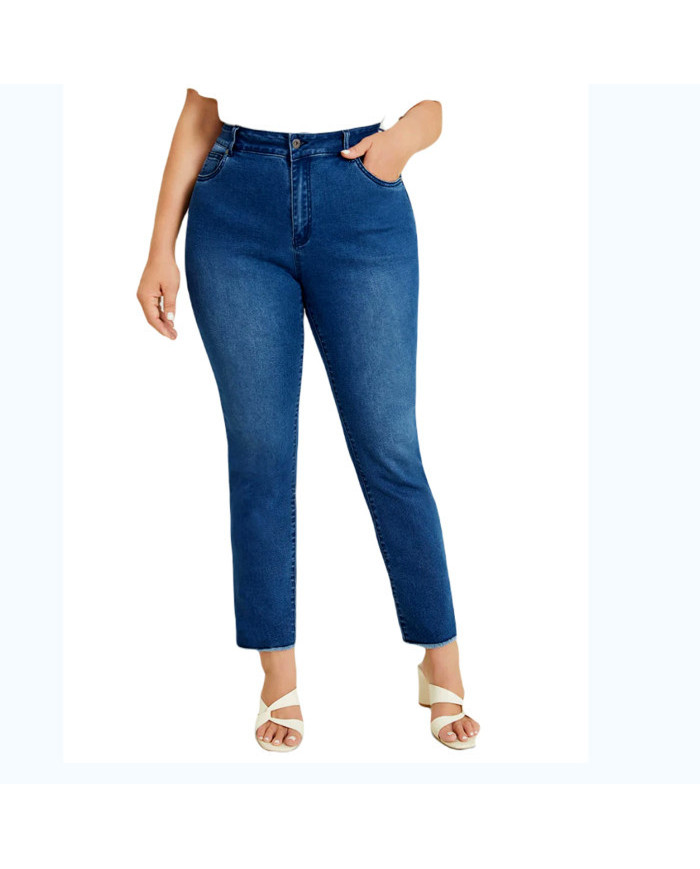 Danim High Waisted Denim Ladies Jeans (Sky-Blue)