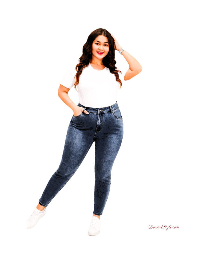 Danim High Waisted Denim Ladies Jeans (Wash)