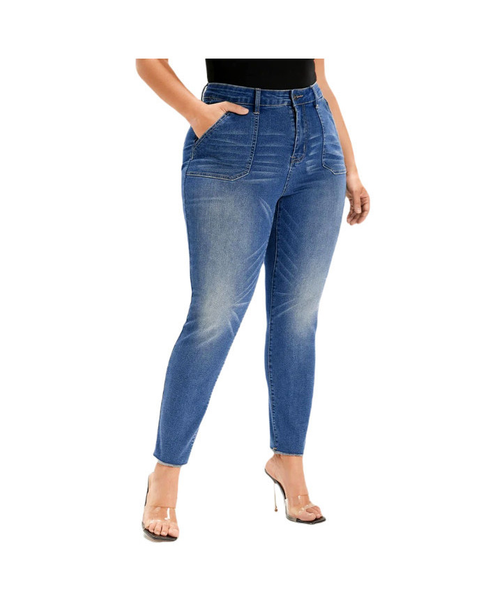 Danim High Waisted Denim Ladies Jeans (Wash)