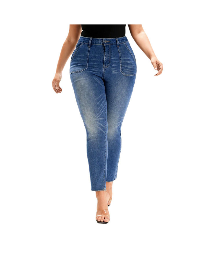 Danim High Waisted Denim Ladies Jeans (Wash)