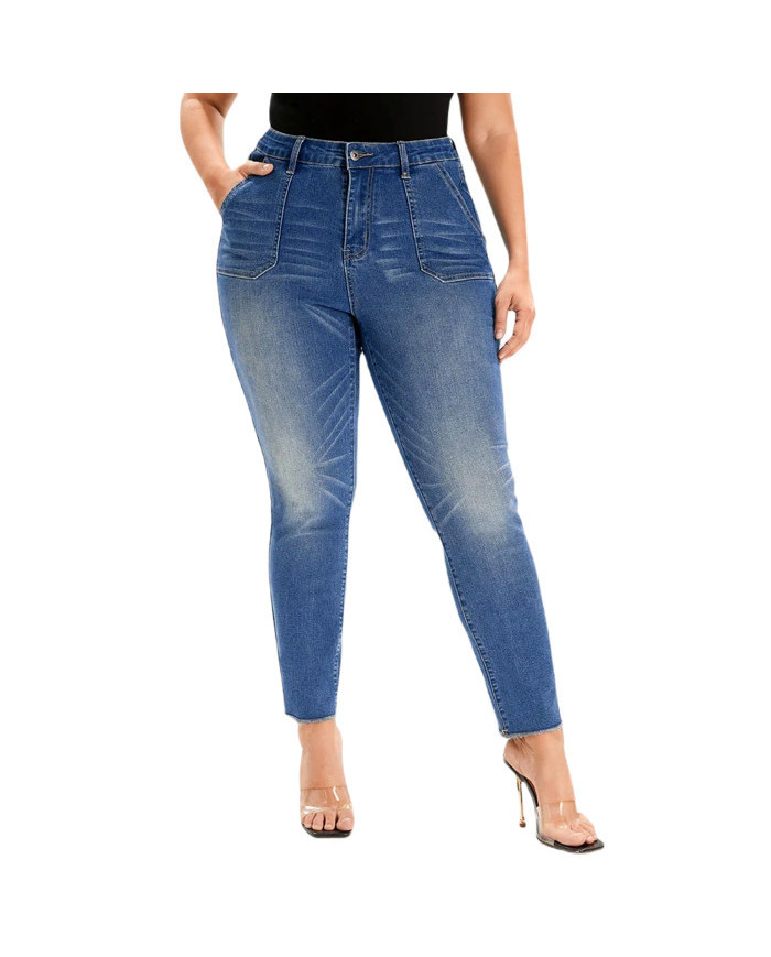 Danim High Waisted Denim Ladies Jeans (Wash)