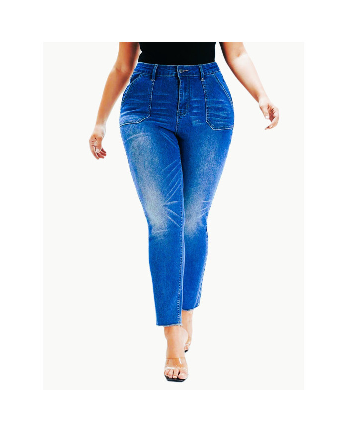Danim High Waisted Denim Ladies Jeans (Sky)