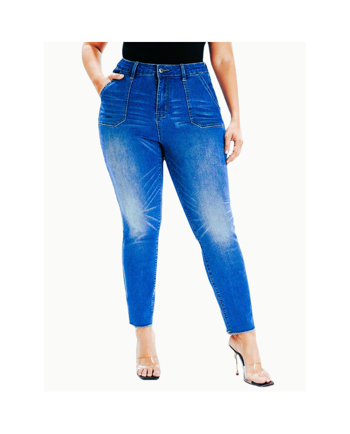 Danim High Waisted Denim Ladies Jeans (Sky)