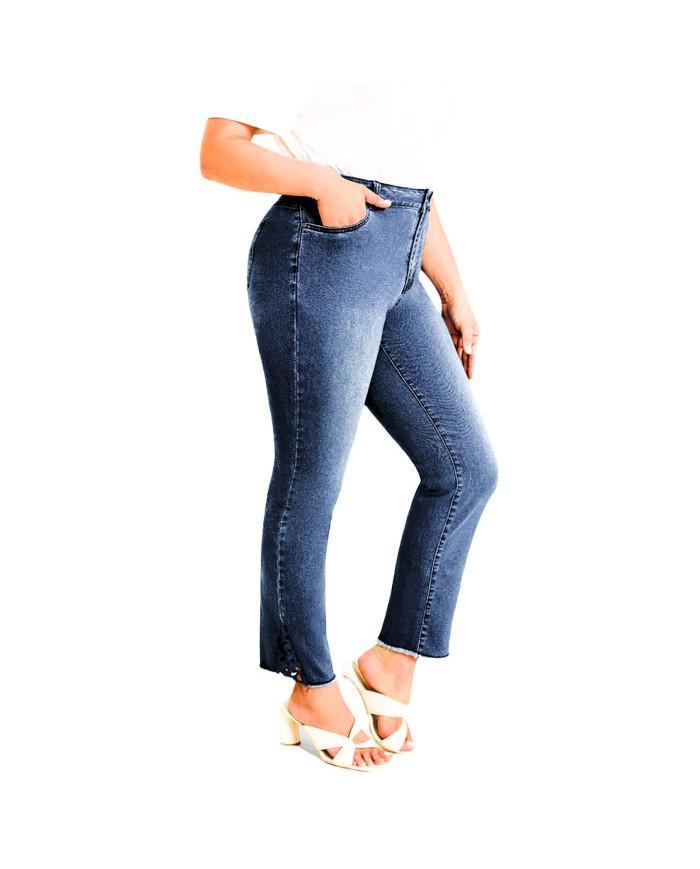 Danim High Waisted Denim Ladies Jeans (Wash)