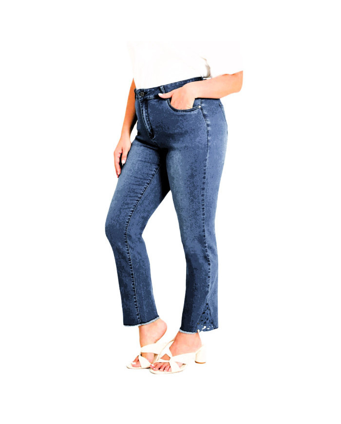 Danim High Waisted Denim Ladies Jeans (Wash)
