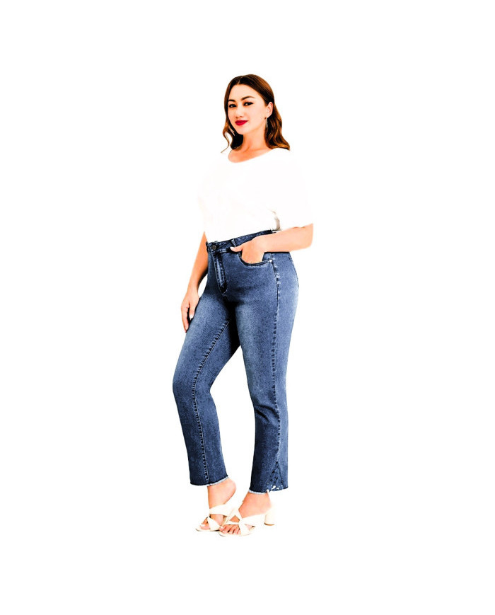 Danim High Waisted Denim Ladies Jeans (Wash)