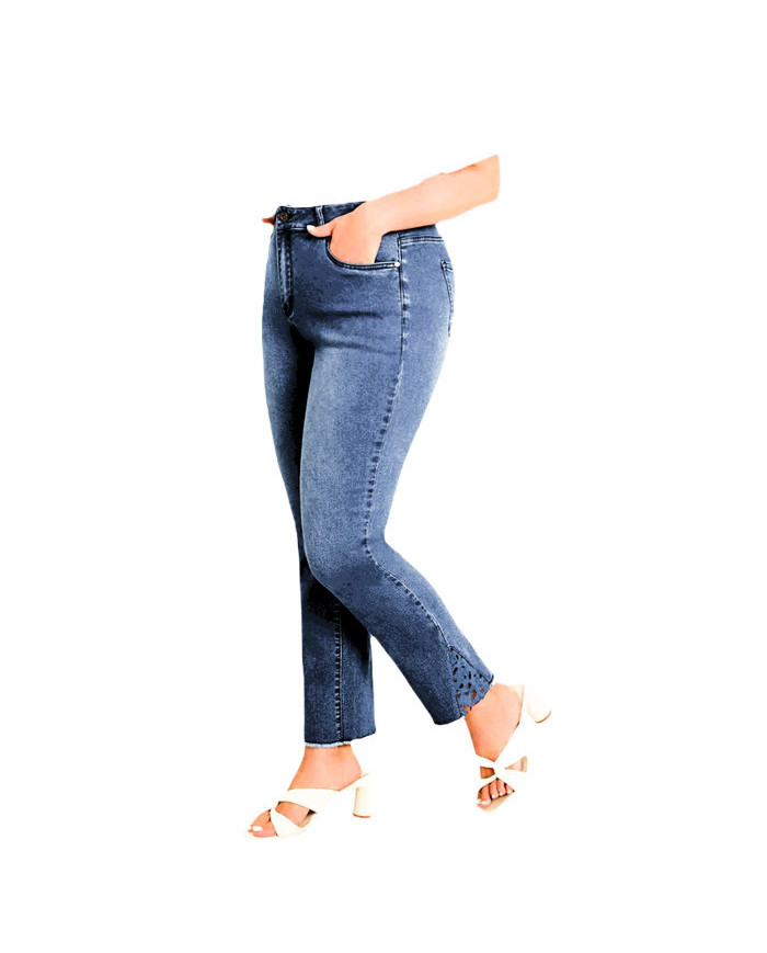 Danim High Waisted Denim Ladies Jeans (Wash)