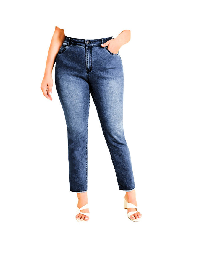 Danim High Waisted Denim Ladies Jeans (Wash)