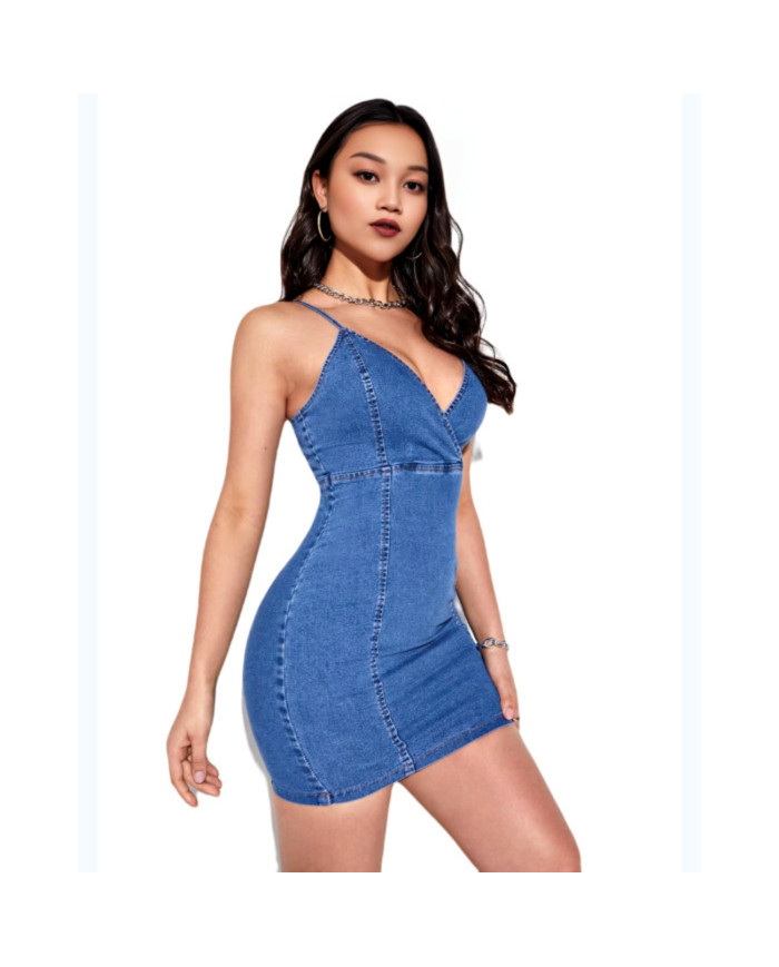 Danim Babe Denim Bodycon (Ice-Blue)