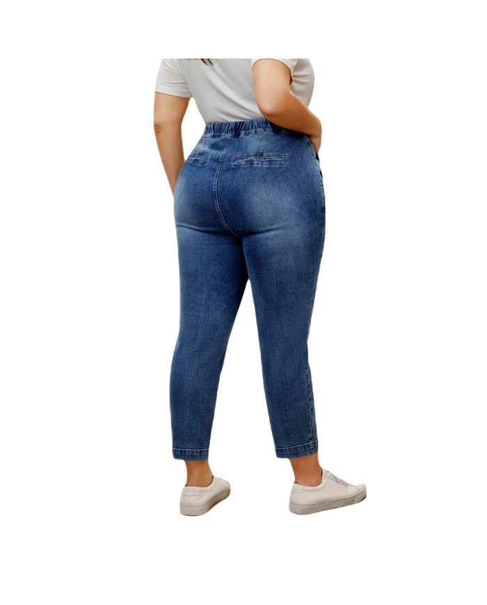 Danim High Waisted Denim Ladies Jeans (Sky-Blue)