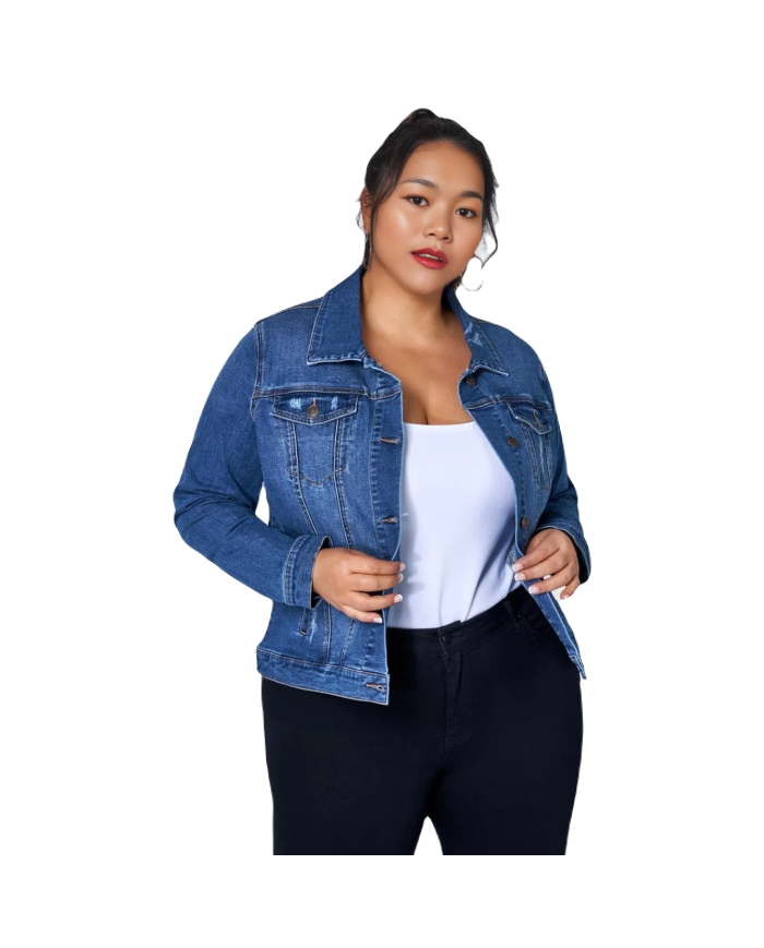 Danim Lily Denim Women Jacket (Navy-Blue)