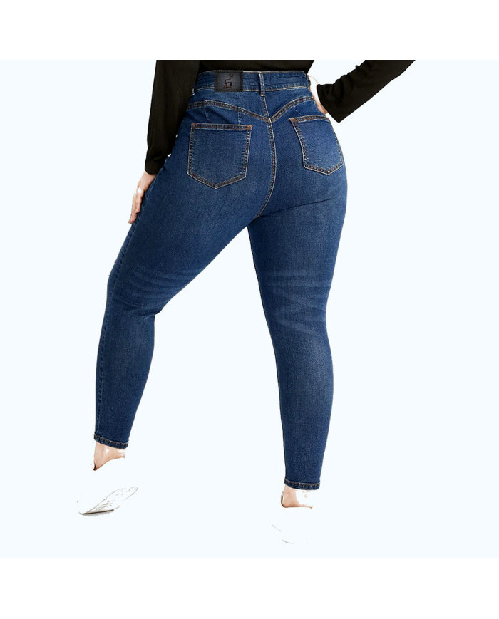 Danim High Waisted Denim Ladies Jeans (Wash)