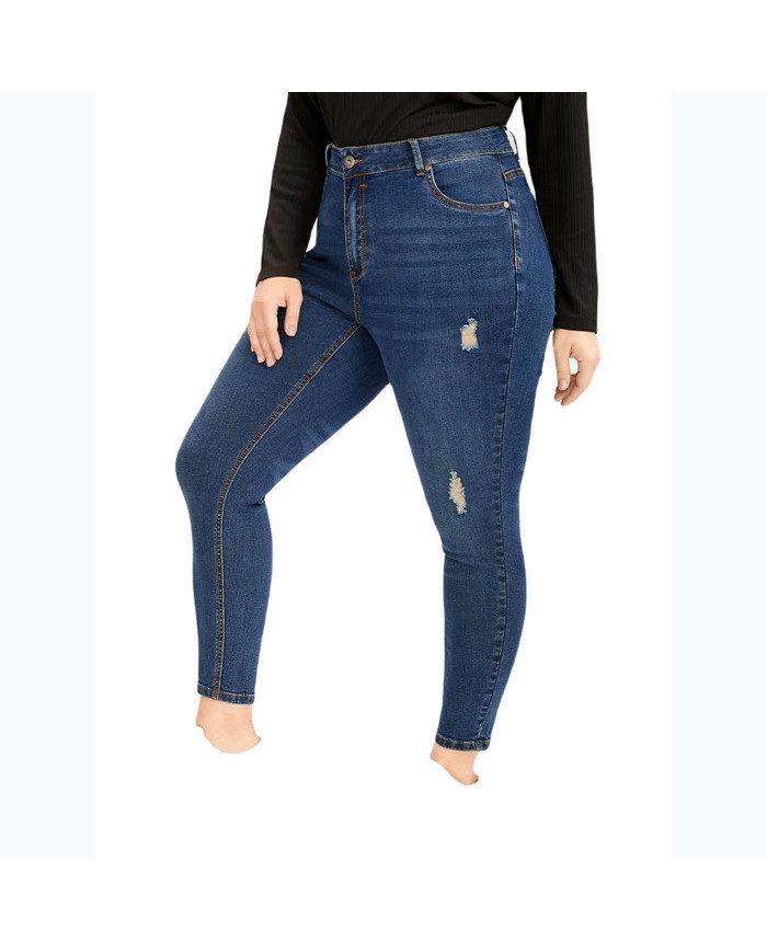 Danim High Waisted Denim Ladies Jeans (Wash)