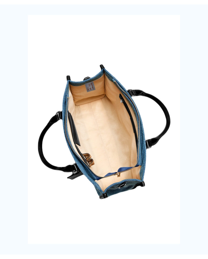 Danim Leather Shoulder Bag (Navy-Blue)