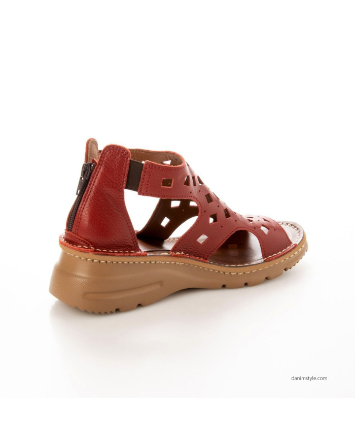 Danim Ladies Semi Heel (Red)