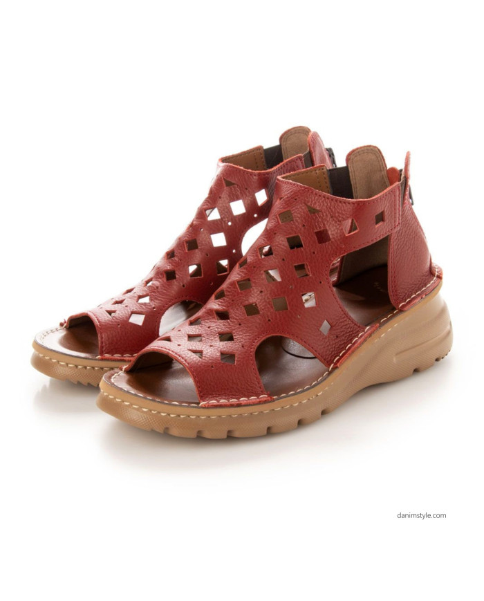 Danim Ladies Semi Heel (Red)