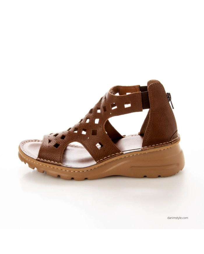 Danim Ladies Semi Heel (Brown)