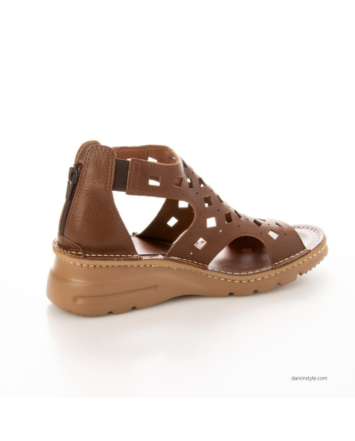 Danim Ladies Semi Heel (Brown)