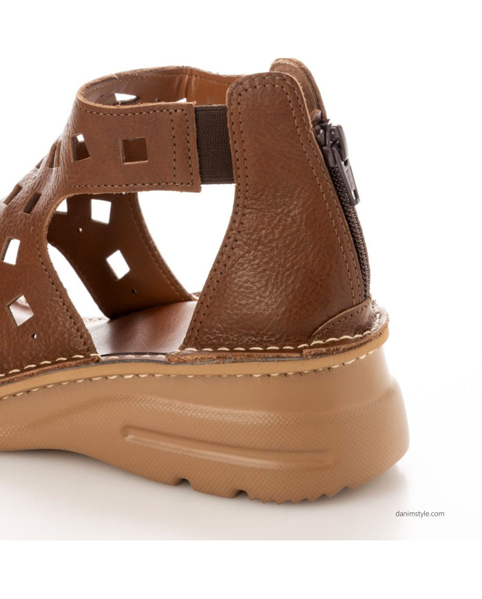 Danim Ladies Semi Heel (Brown)