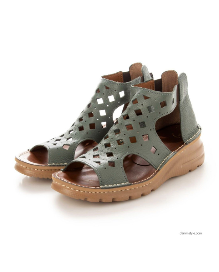 Danim Ladies Semi Heel (Olive)