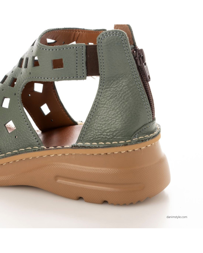 Danim Ladies Semi Heel (Olive)