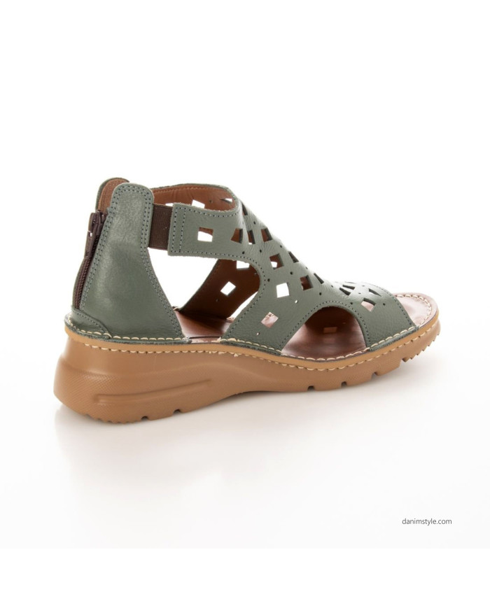Danim Ladies Semi Heel (Olive)