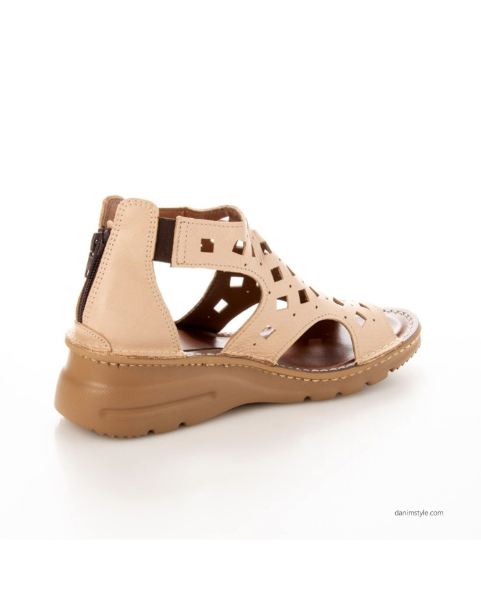 Danim Ladies Semi Heel (Off-White)