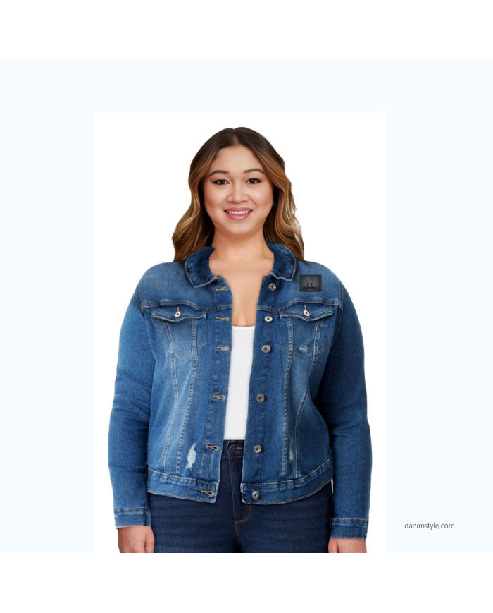 Danim Mario Denim Ladies Jacket, (Navy-Blue)