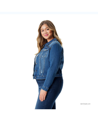 Danim Mario Denim Ladies Jacket, (Navy-Blue)