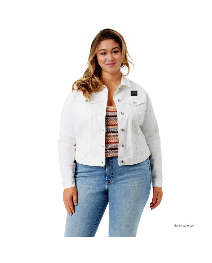 Danim Mario Denim Ladies Jacket, (White)