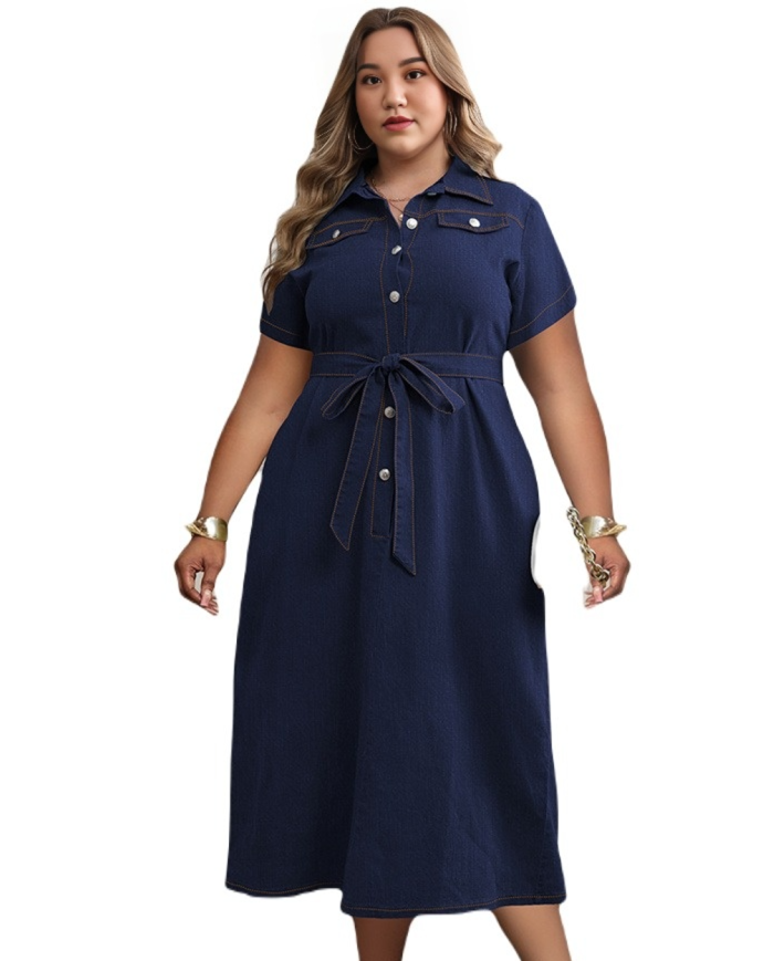 Danim Mario Denim Ladies Long Seelve Maxi Dress, (Indigo)