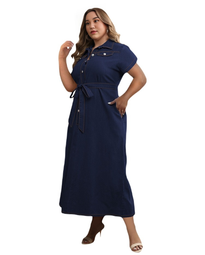 Danim Mario Denim Ladies Long Seelve Maxi Dress, (Indigo)