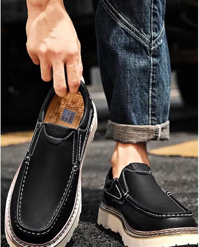 Danim Casual Gent's Loafer, (Black)