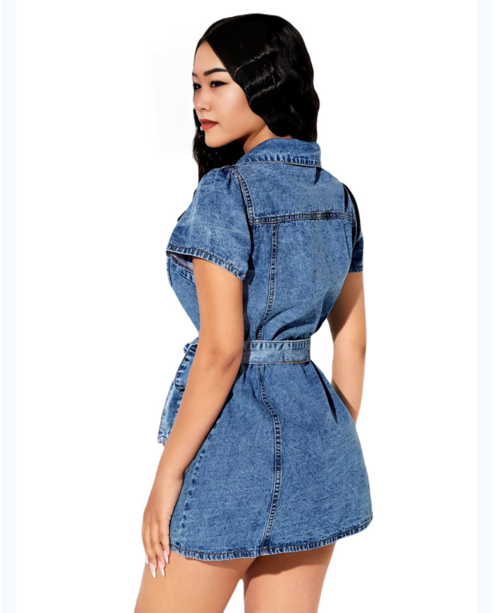 Danim Babe Denim Midi Dress (Indigo)
