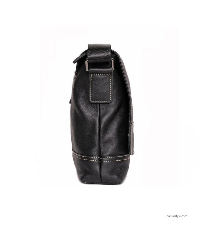 Danim Men Bodycon Leather Bag (Black)