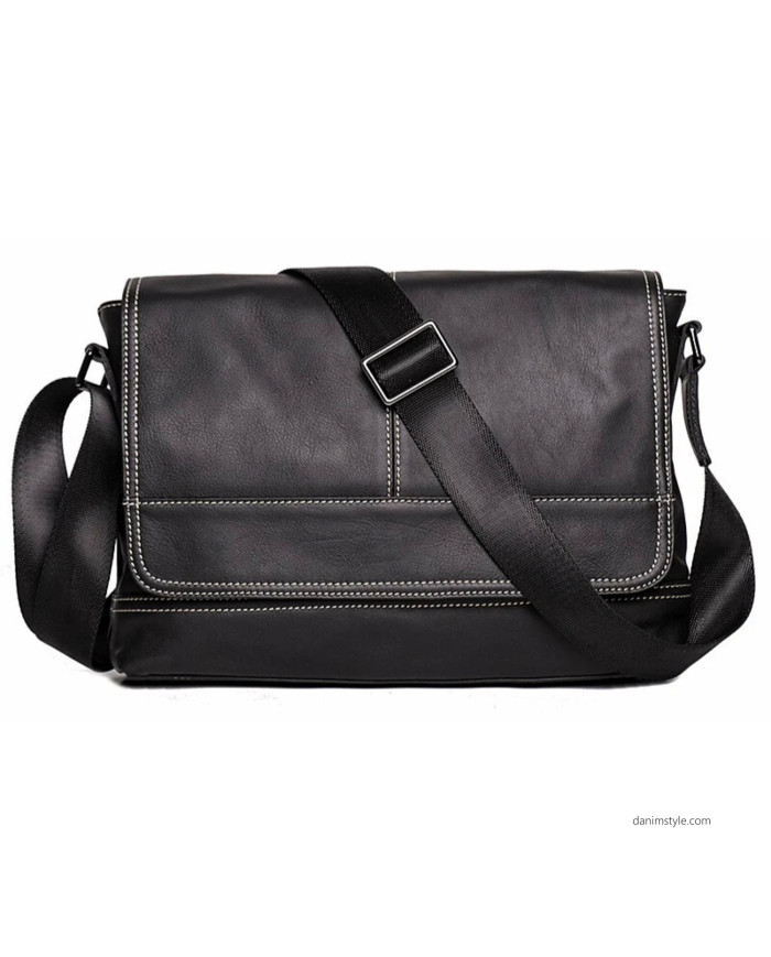 Danim Men Bodycon Leather Bag (Black)