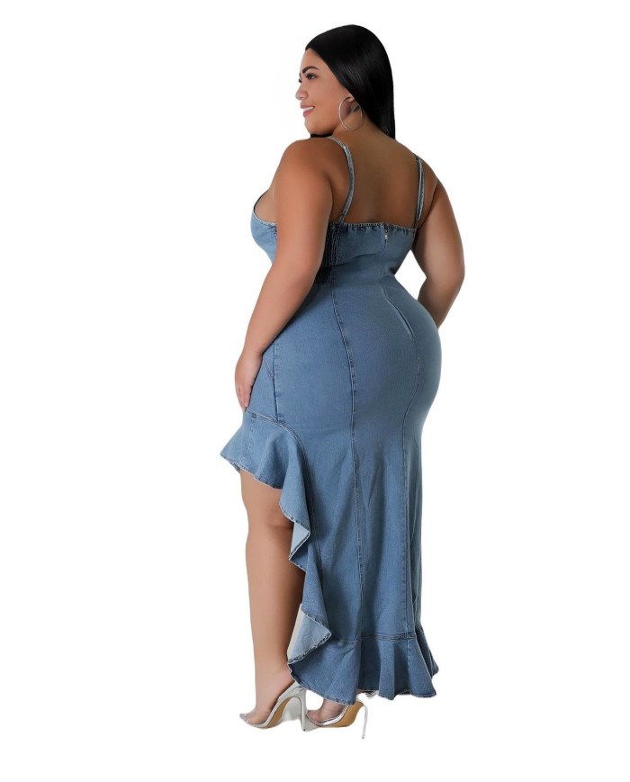 Danim Babe Denim Bodycon (Ash-Blue)