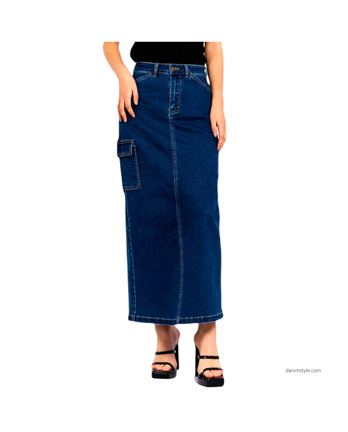 Danim Ladies Denim  Vintage Skirts, (Navy-Blue)
