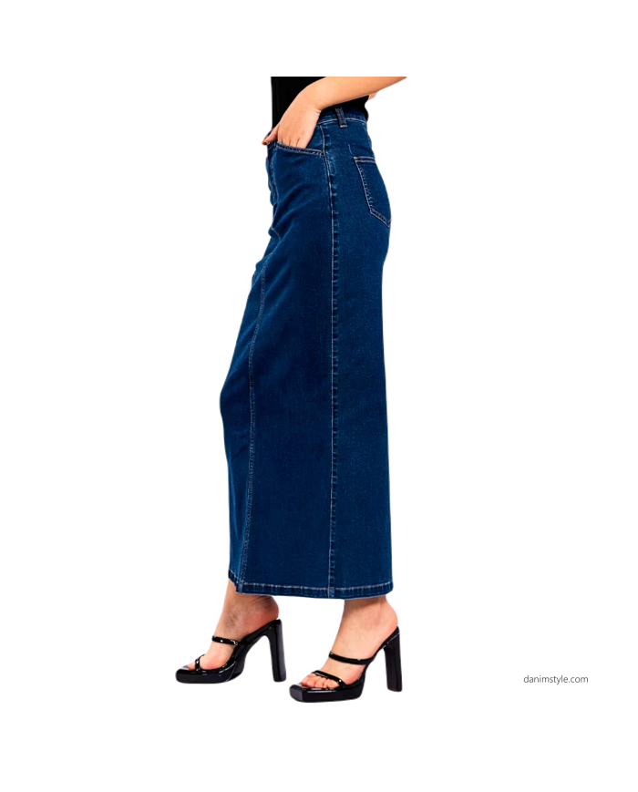 Danim Ladies Denim  Vintage Skirts, (Navy-Blue)