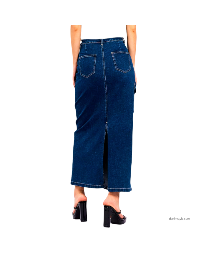 Danim Ladies Denim  Vintage Skirts, (Navy-Blue)