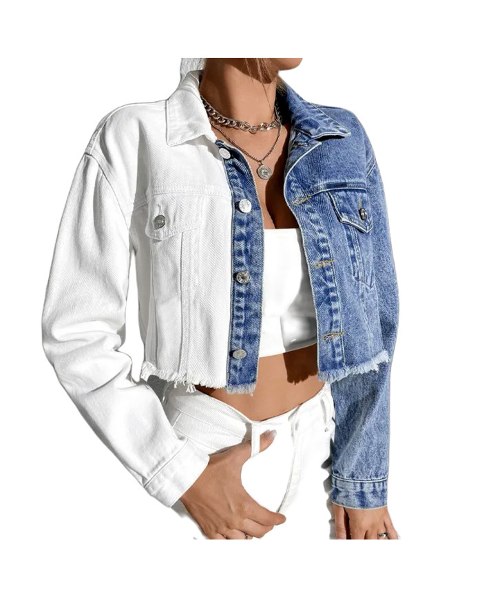 Danim Ladies Denim Shirt (White-Blue)