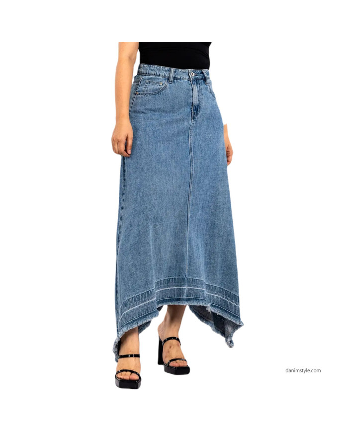Danim Ladies Denim  Vintage Skirts, (Light-Blue)