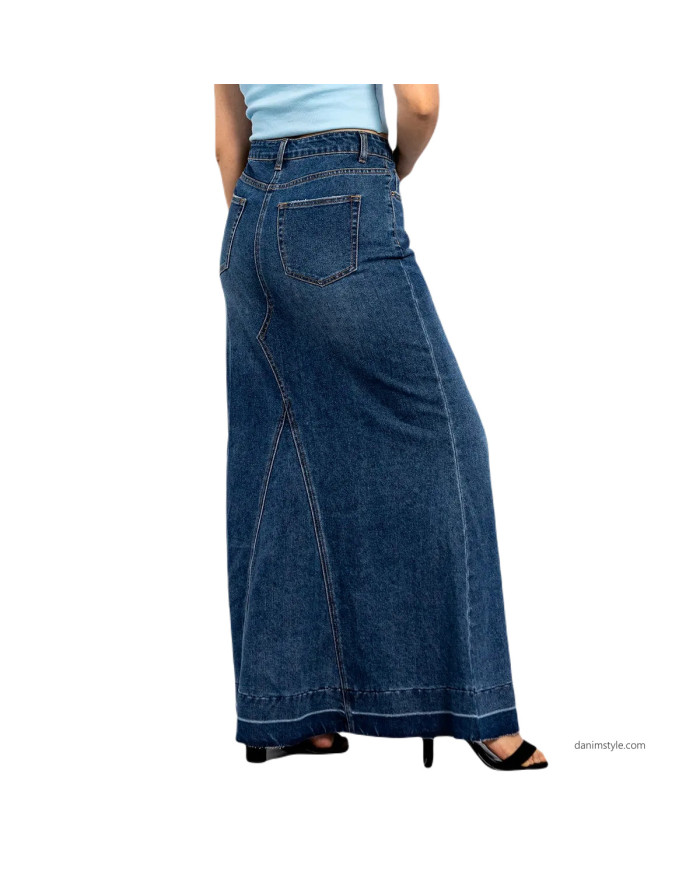 Danim Ladies Denim  Street  Skirts, (Navy-Blue)