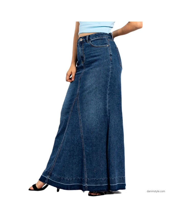 Danim Ladies Denim  Street  Skirts, (Navy-Blue)