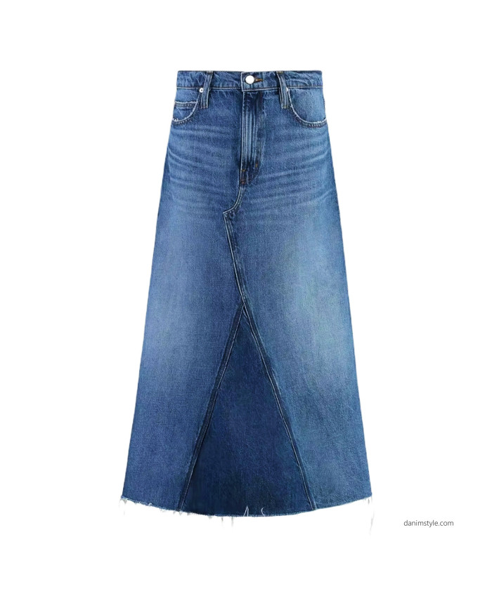 Danim Ladies Denim  Street  Skirts, (Navy-Blue)