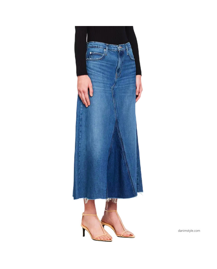 Danim Ladies Denim  Street  Skirts, (Navy-Blue)