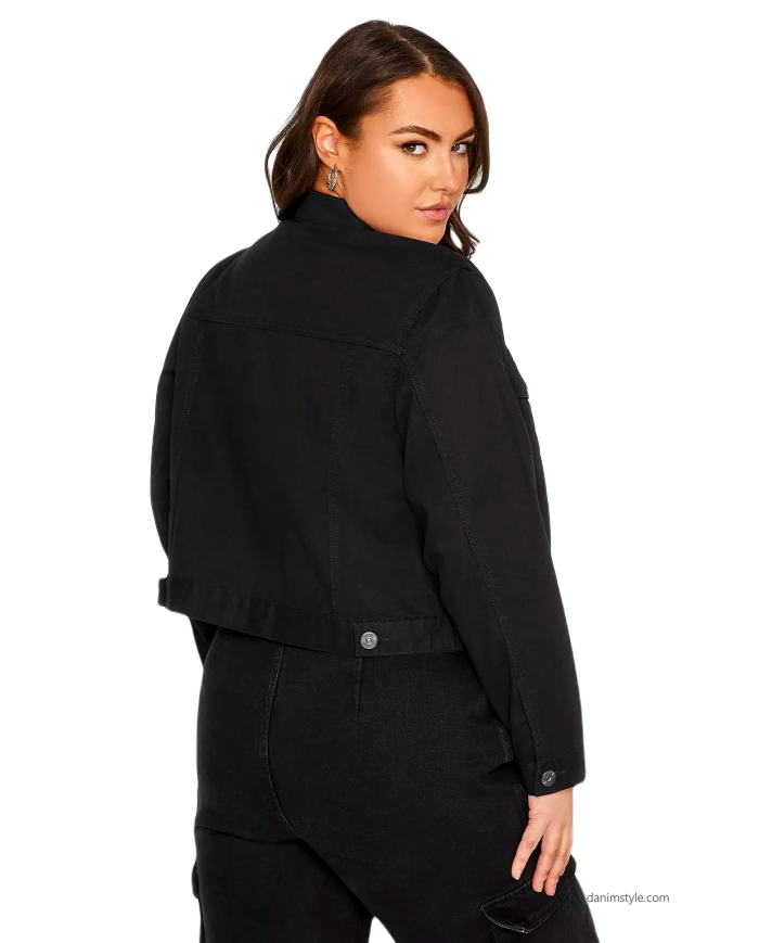 Danim Ladies Denim  Street  Jacket, (Black)