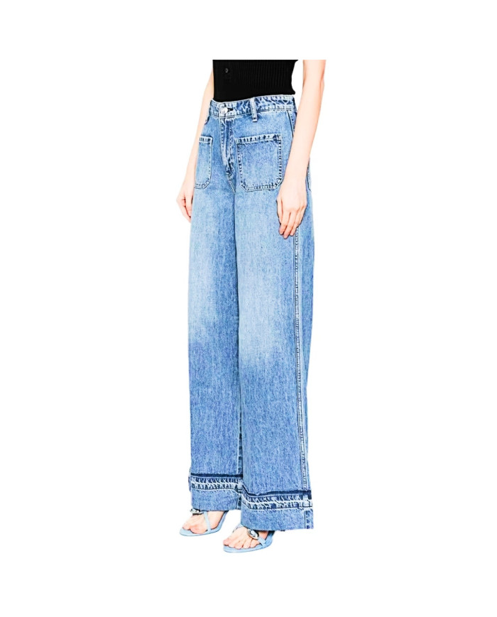 Danim Ladies Denim  Vintage  Skirts, (Light-Blue)