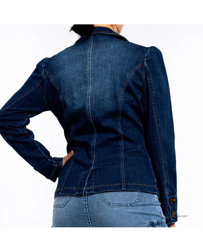Danim Ladies Denim Top Blazer (Indigo)